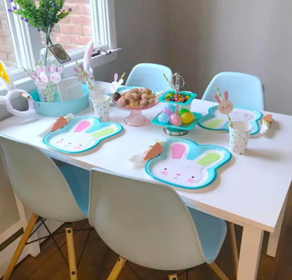 Shaped Easter Bunny Dinner Plates 8ct