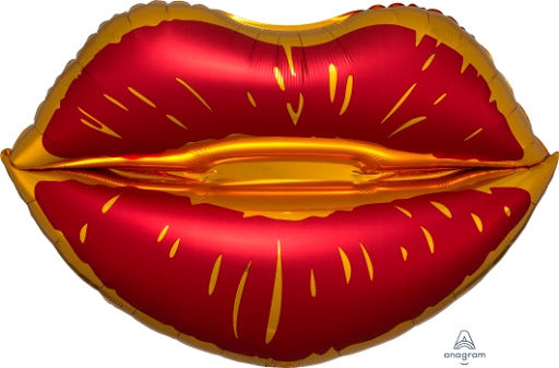 Satin Sangria Lips Balloon