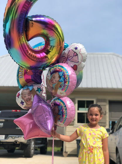 Rainbow 34' Number Balloon