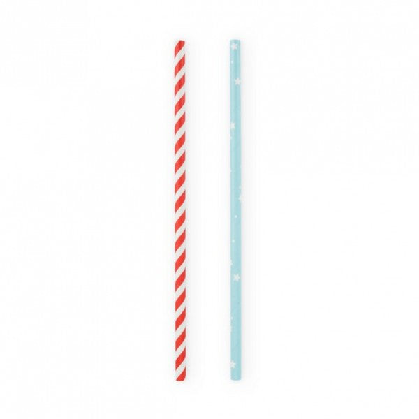 Assorted Stars and Stripes Straws: