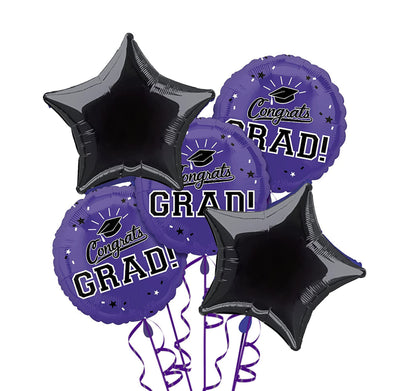 Congrats Grad Purple Bouquet 5pc