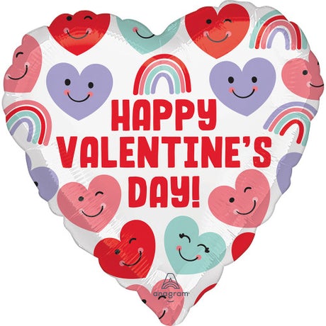 Happy Valentines Cute Hearts Balloon